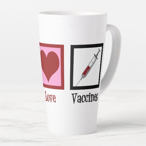 Peace Love Vaccines Latte Mug