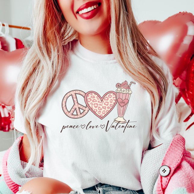 Peace Love Valentine  T-Shirt (Creator Uploaded)