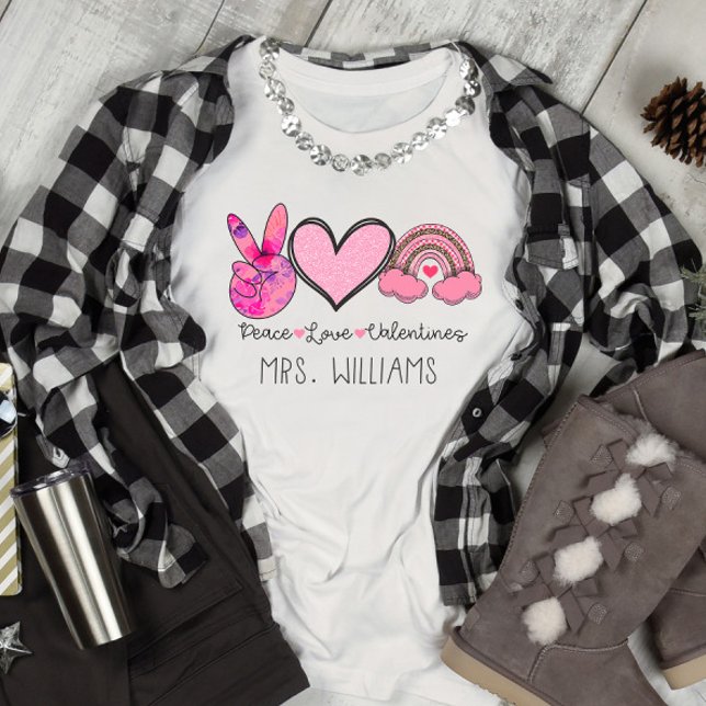 Peace Love Valentine's Custom T-Shirt (Creator Uploaded)
