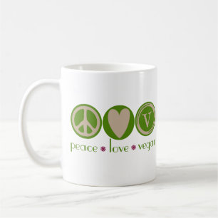 Peace Love Vegan Coffee Mug