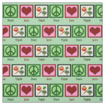 Peace Love Vegan Fabric