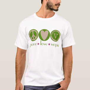 Peace Love Vegan T-Shirt