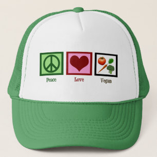 Peace Love Vegan Trucker Hat