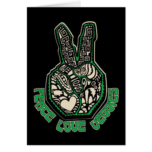 Peace Love Veggies Cards (Front)