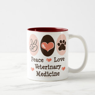 Peace Love Veterinary Medicine Mug