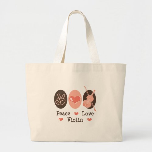 Peace Love Violin Music Bag