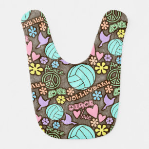 Peace, Love, Volleyball Bib