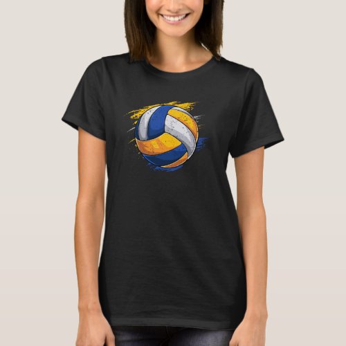 Peace _ Love _ Volleyball Lovers Netball Players T_Shirt