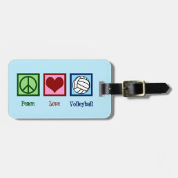 Peace Love Volleyball Luggage Tag