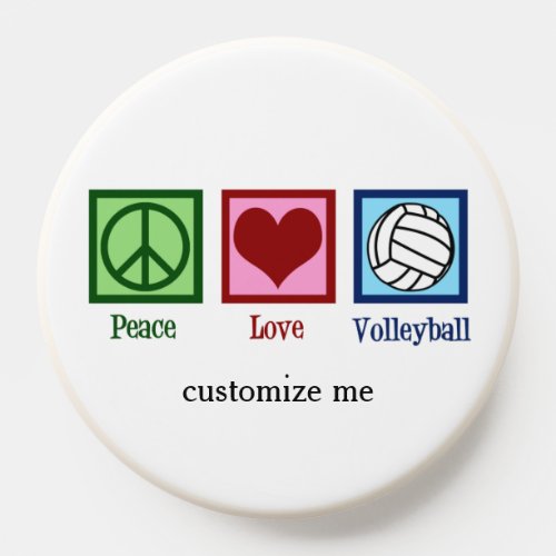 Peace Love Volleyball Player Cute Custom PopSocket