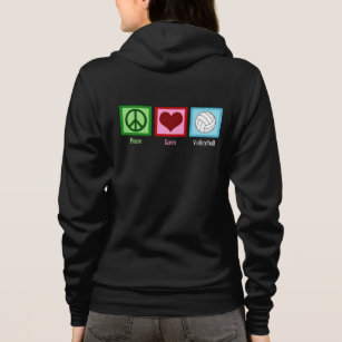 Peace Love Volleyball Player Women's Hoodie