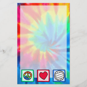 Peace, Love, Volleyball Stationery