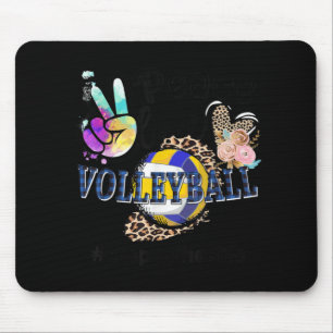 Peace Love Volleyball Stepmother Life Mom Grandma  Mouse Pad