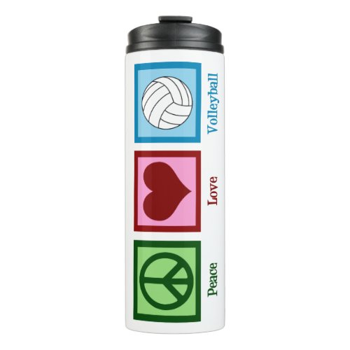 Peace Love Volleyball Thermal Tumbler