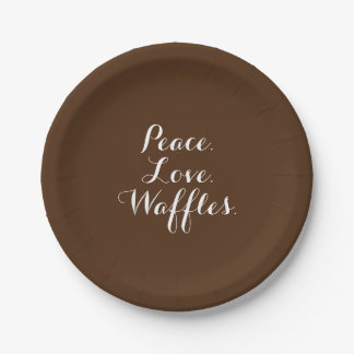 Peace. Love. Waffles. Paper Plates