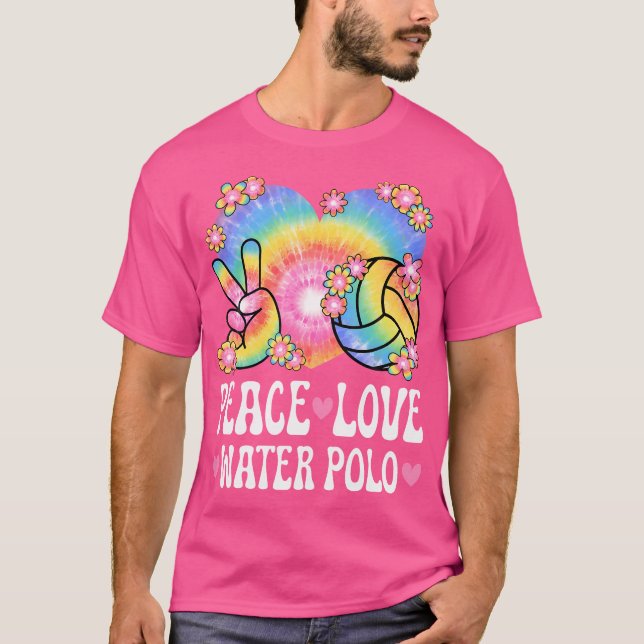 Peace Love Water Polo Lover 60S 70S Hippie Waterpo (Front)
