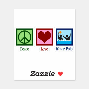 Peace Love Water Polo Sticker