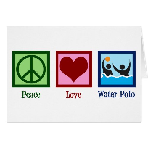 Peace Love Water Polo Team Holiday Card