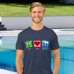 Peace Love Water Polo Tri-Blend T-Shirt<br><div class="desc">Peace Love Water Polo tri-blend t-shirt with a peace sign and heart. Cute water polo team player gift for a cool sports coach.</div>