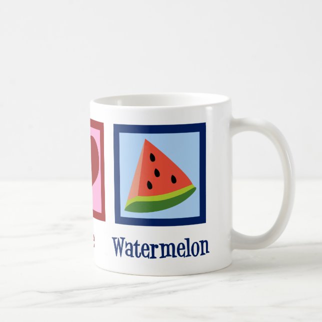 Peace Love Watermelon Coffee Mug (Right)