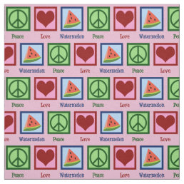 Peace Love Watermelon Fabric