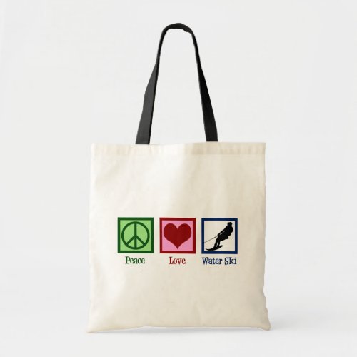 Peace Love Waterskiing Company Water Ski Tote Bag