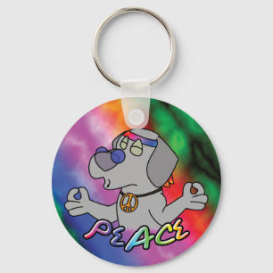 Peace Love Weimaraner Keychain