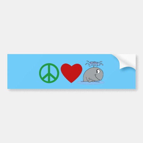 Peace Love Whales T shirts Travel Mugs Gifts Bumper Sticker