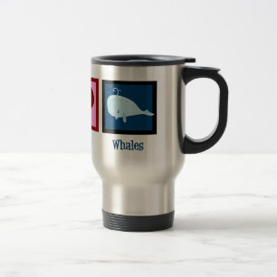 Peace Love Whales Travel Mug