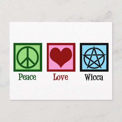 Peace Love Wicca Postcard