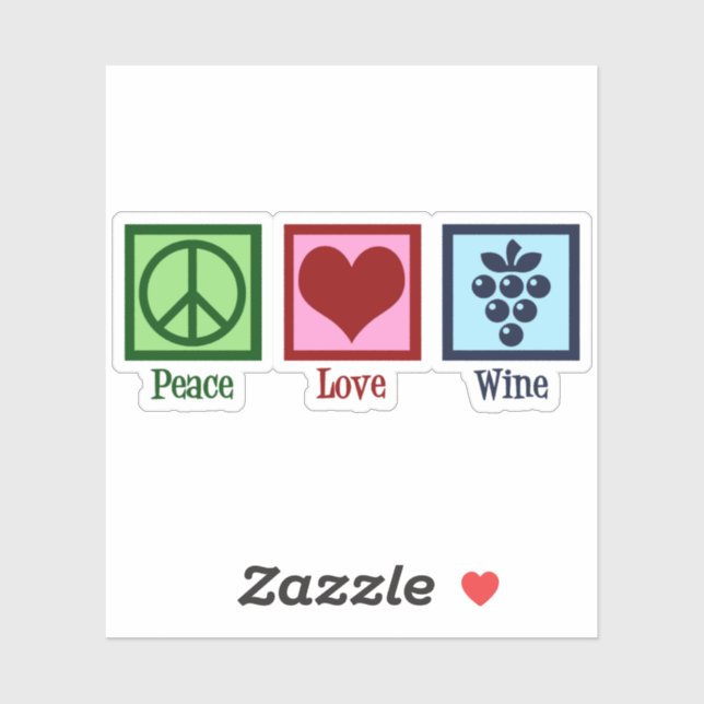 Peace Love Wine Country Sticker (Sheet)