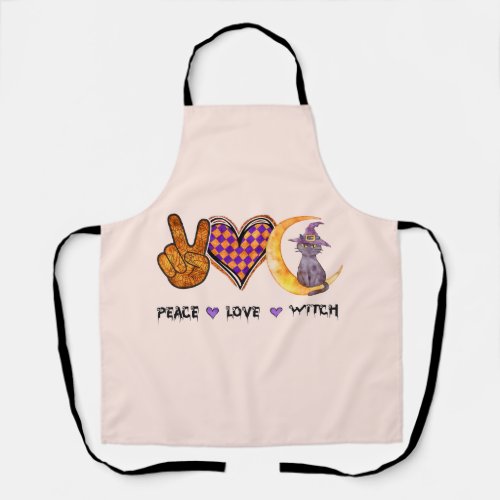 Peace Love Witch Apron