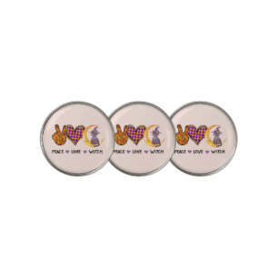 Peace, Love, Witch Golf Ball Marker