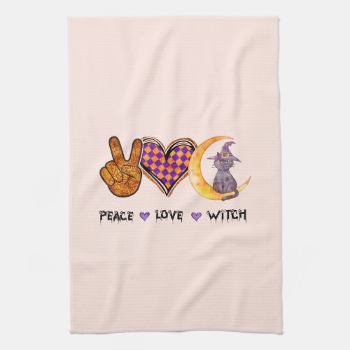 Peace Love Witch Kitchen Towel