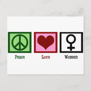 Peace Love Women Postcard