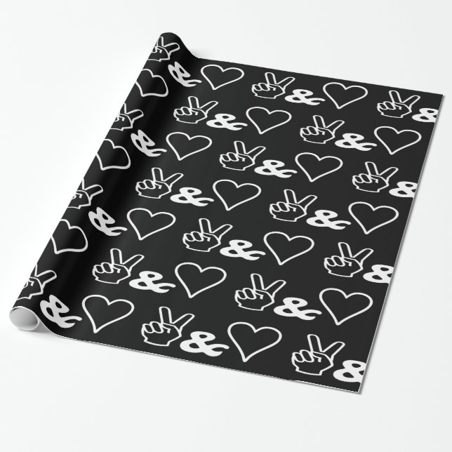 Peace & Love Wrapping Paper (Unrolled)