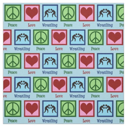 Peace Love Wrestling Fabric