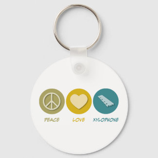 Peace Love Xylophone Keychain