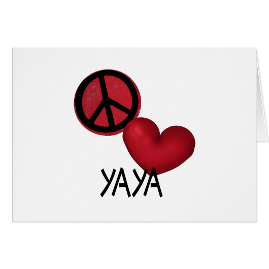 Peace Love YaYa Cards (Front Horizontal)
