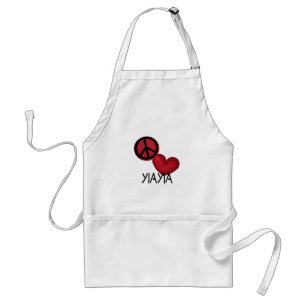 Peace Love YiaYia Adult Apron