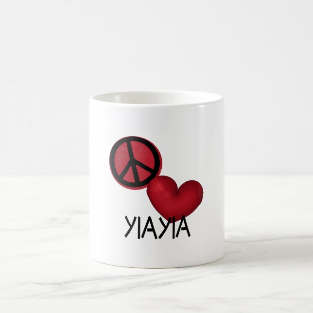 Peace Love YiaYia Coffee Mug (Center)