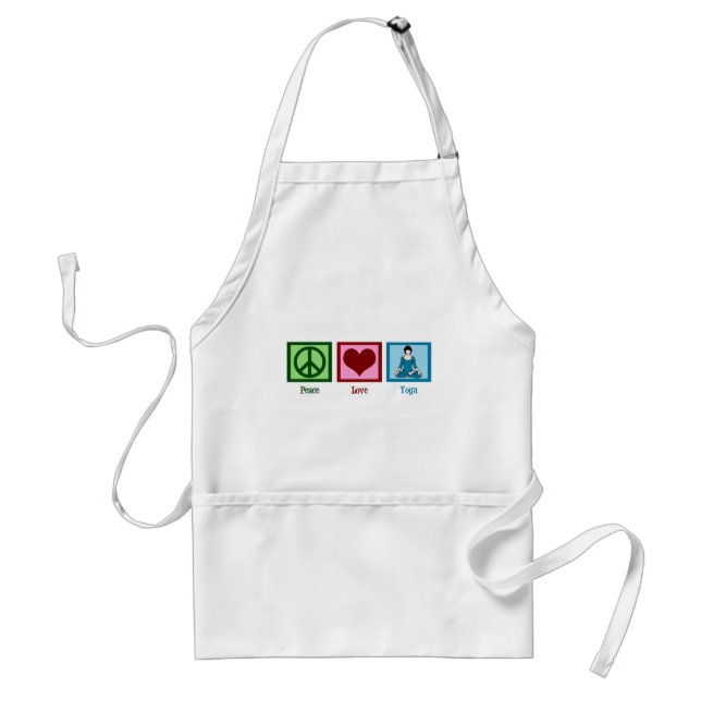 Peace Love Yoga Adult Apron (Front)