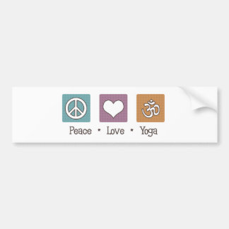 Peace Love Yoga Bumper Sticker