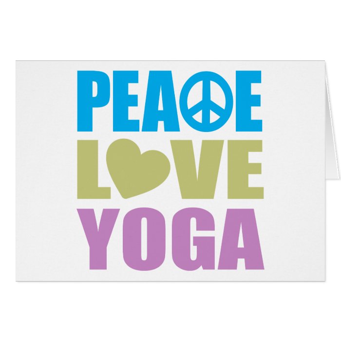 Peace Love Yoga Card