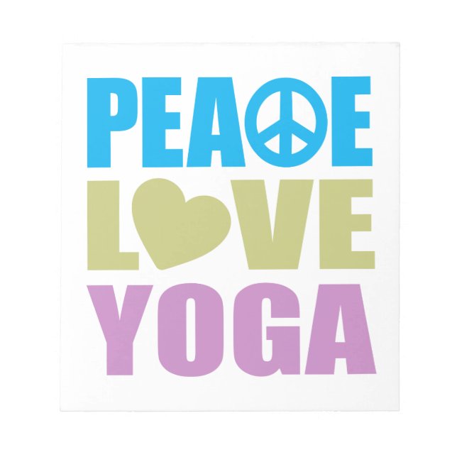 Peace Love Yoga Notepad (Front)