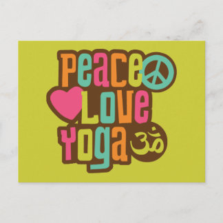 Peace Love Yoga Postcard