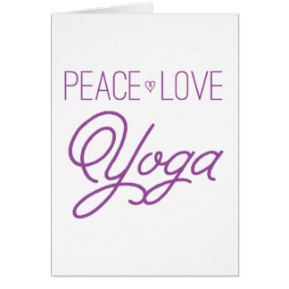 Peace, Love, Yoga (Purple) Cards