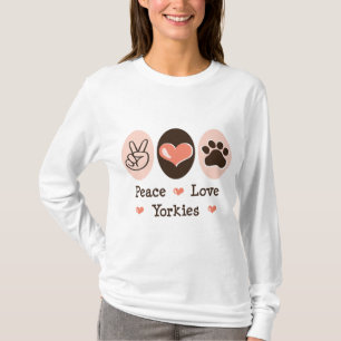 Peace Love Yorkies Hoodie T-Shirt