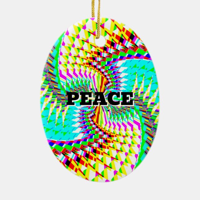 Peace Love (you may change the words) ornament  (Back)