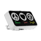 Peace Love Zazzle Portable Speaker (Side)